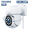 TOGUARD SC36 5MP POE Security Camera System Outdoor with 4K 8CH Expandable CCTV NVR 4Pcs 2.5K PTZ Dome Surveillance Cameras 3TB Hard Drive HDMI Connector