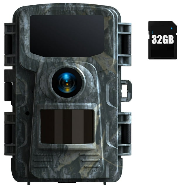 CAMPARK Trail Camera with SD Card 40MP 4K Game Hunting Deer Camera with Infrared Night Vision Waterproof 120° Wide Angle Motion Activated Trail Security Cam for Wildlife Monitoring